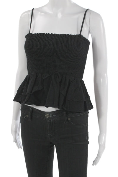 Zara Women Black Sleeveless Tank Top Casual Size S