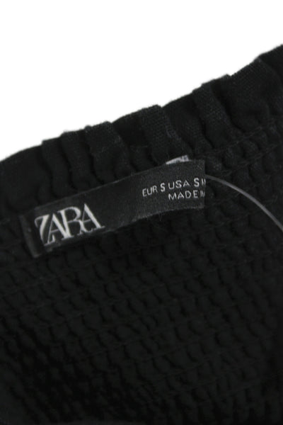 Zara Women Black Sleeveless Tank Top Casual Size S