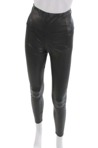 Allsaints Womens Black Polyurethane Jeggings Size 2