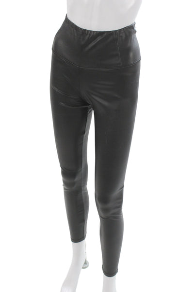 Allsaints Womens Black Polyurethane Jeggings Size 2