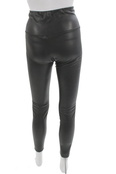 Allsaints Womens Black Polyurethane Jeggings Size 2