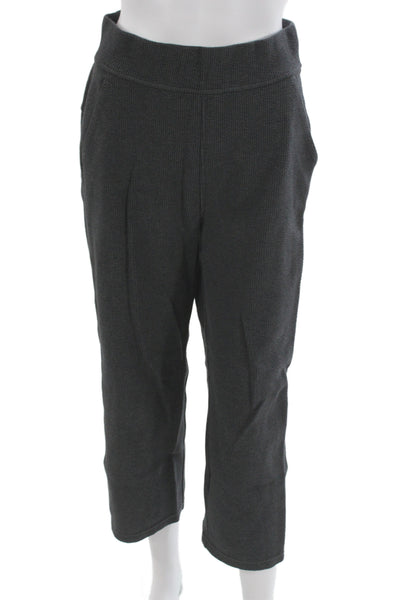 Lululemon Women Capri Pants Gray Cotton Blend Pull On Size 6