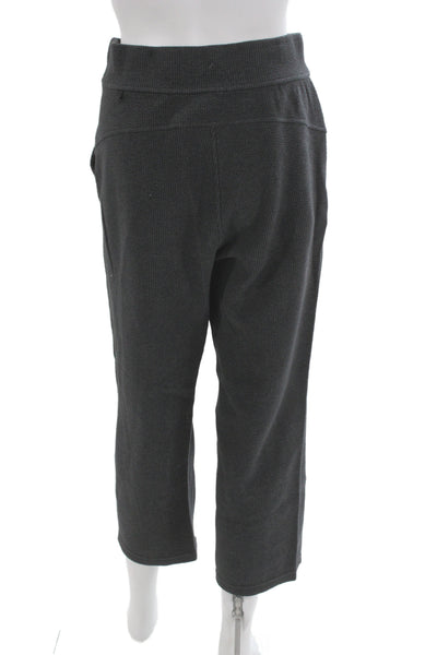 Lululemon Women Capri Pants Gray Cotton Blend Pull On Size 6