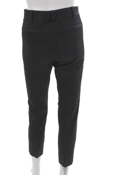 Reed Krakoff Womens Ankle Pants Black Cotton Hook & Eye Size 4