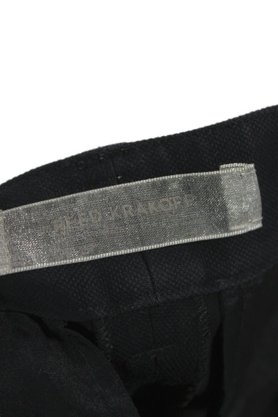 Reed Krakoff Womens Ankle Pants Black Cotton Hook & Eye Size 4