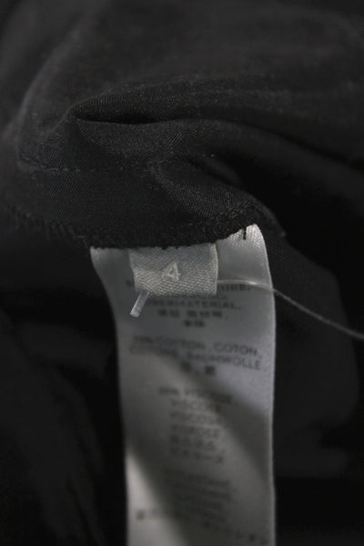 Reed Krakoff Womens Ankle Pants Black Cotton Hook & Eye Size 4