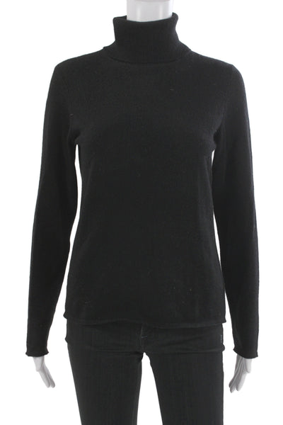 Magaschoni Collection Women Cashmere Turtleneck Sweater Black Size S