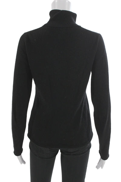 Magaschoni Collection Women Cashmere Turtleneck Sweater Black Size S