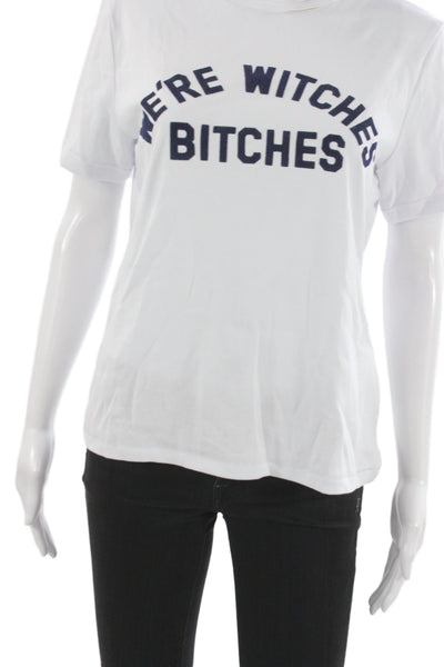 Alexa Chung for Madewell Women White Cotton T-Shirt Short Sleeve Size L