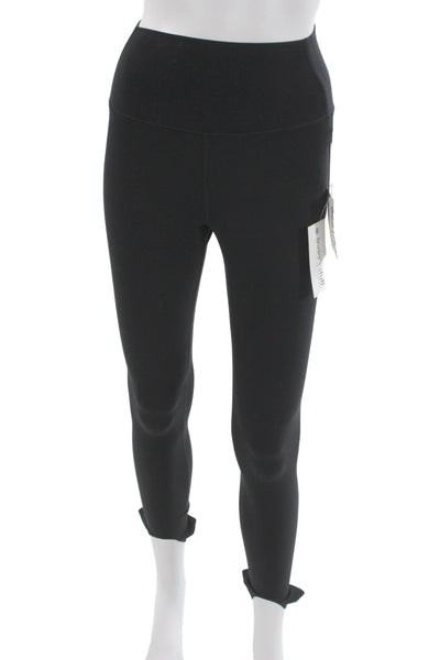 Splits 59 Women Ankle Leggings Black Nylon Blend Athletic Size M