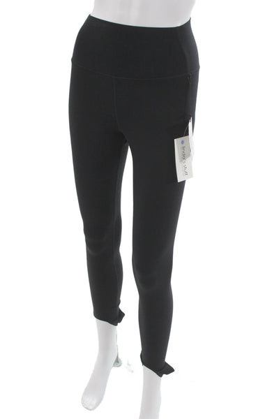 Splits 59 Women Ankle Leggings Black Nylon Blend Athletic Size M