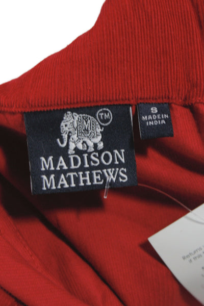 Madison Mathews Womens Red A-Line Maxi Skirt 100% Cotton Size S