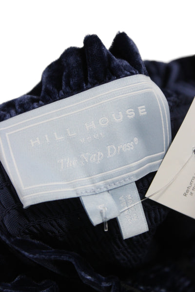 Hill House Womens Fit & Flare Blue Rayon Square Neck Sleeveless Dress Size S