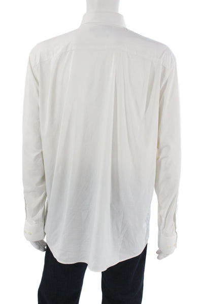 Southern Tide Mens Long Sleeves Button Down Shirt White Size Large