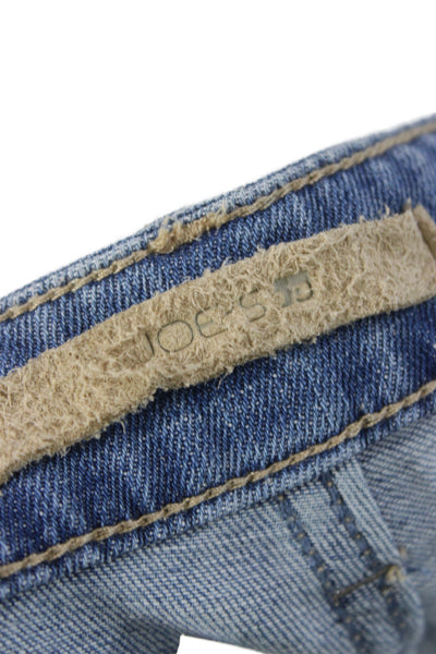 Joes Jeans Women Wide-Leg Blue High-Rise Cotton Jeans Size 31