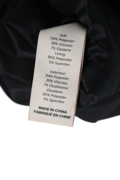 Cinq A Sept Womens Fit & Flare Sleeveless Black Dress Round Neck Zip Size 2
