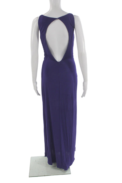 Robert Rodriguez Black Label Women Purple Maxi Dress Sleeveless Zip Size XS
