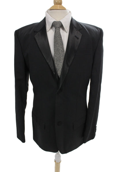 Marc By Marc Jacobs Mens Tuxedo Suit Jacket Black Wool Button Size L