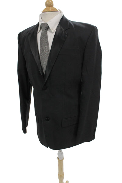 Marc By Marc Jacobs Mens Tuxedo Suit Jacket Black Wool Button Size L