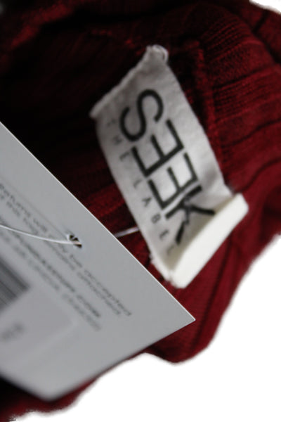 Seek The Label Womens Bodycon Sweater Mini Dress Red Size S