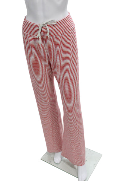 Z Supply Women Red Striped Polyester Drawstring Pants Size M