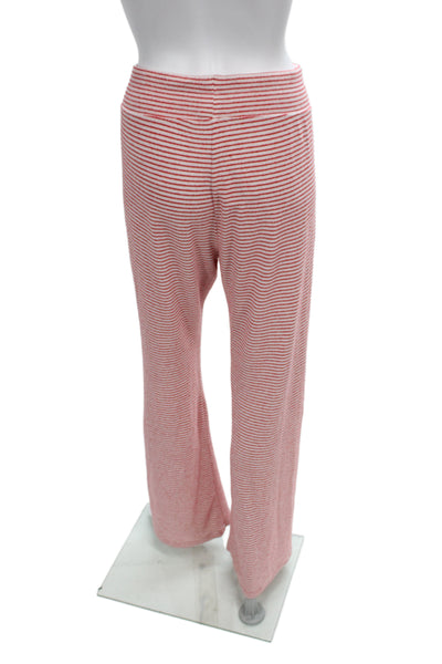 Z Supply Women Red Striped Polyester Drawstring Pants Size M