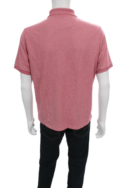 Vineyard Vines Mens Pink Collared Polo Short Sleeve Nautical Size M