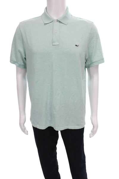 Vineyard Vines Mens Green Nautical Short Sleeve Polo Size M
