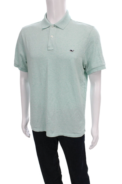 Vineyard Vines Mens Green Nautical Short Sleeve Polo Size M