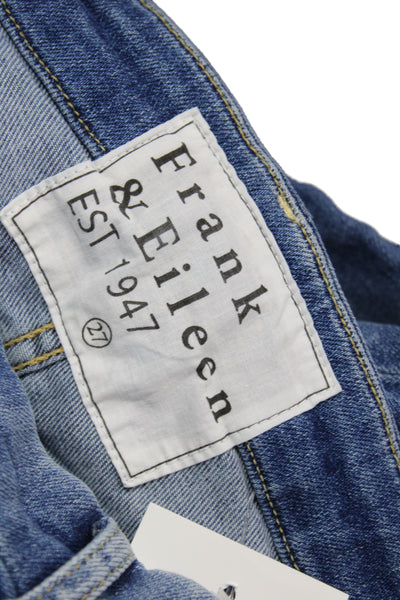 Frank & Eileen Womens Ankle Jeans Blue Mid Rise Cotton Button Size 27
