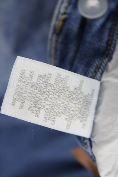 Frank & Eileen Womens Ankle Jeans Blue Mid Rise Cotton Button Size 27