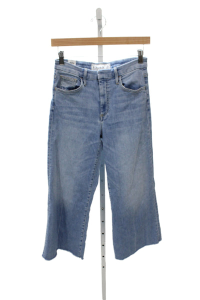 Frank & Eileen Womens Cropped Mid-Rise Blue Cotton Jeans Size 27
