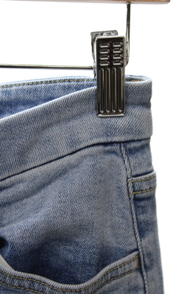 Frank & Eileen Womens Cropped Mid-Rise Blue Cotton Jeans Size 27