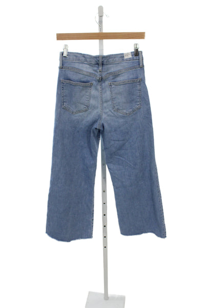 Frank & Eileen Womens Cropped Mid-Rise Blue Cotton Jeans Size 27