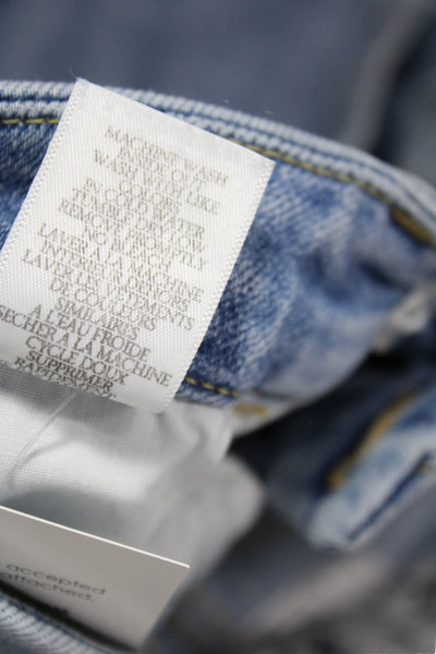 Frank & Eileen Womens Cropped Mid-Rise Blue Cotton Jeans Size 27