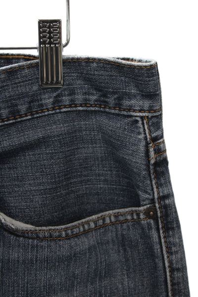 Levis Mens Straight Jeans Blue Cotton Zip Fly Size 34