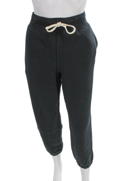 Polo Ralph Lauren Mens Black Cotton Sweatpants Drawstring Athleisure Size L
