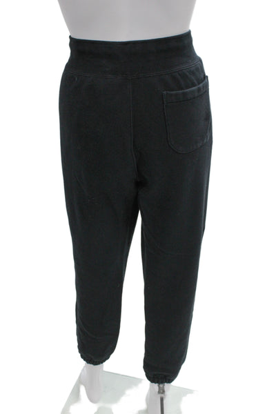 Polo Ralph Lauren Mens Black Cotton Sweatpants Drawstring Athleisure Size L