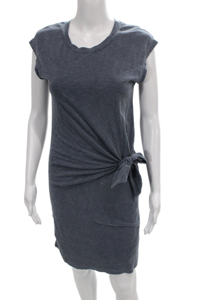 Sundry Womens T-Shirt Dress Blue Cotton Blend Short Sleeve Midi Size 1