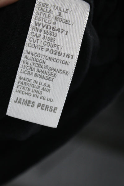 James Perse Women Gray V Neck T-Shirt Dress Cotton Blend Short Sleeve Size 1