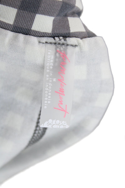 FP Movement Women Wrap Gingham Check Cotton Skort Gray Zip Size M