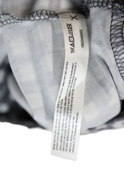 FP Movement Women Wrap Gingham Check Cotton Skort Gray Zip Size M