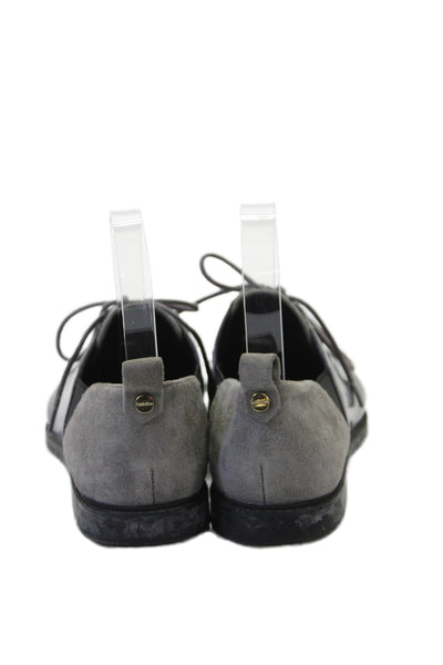 Calvin Klein Womens Suede Lace Up Darielle Oxford Flats Grey Size 6.5