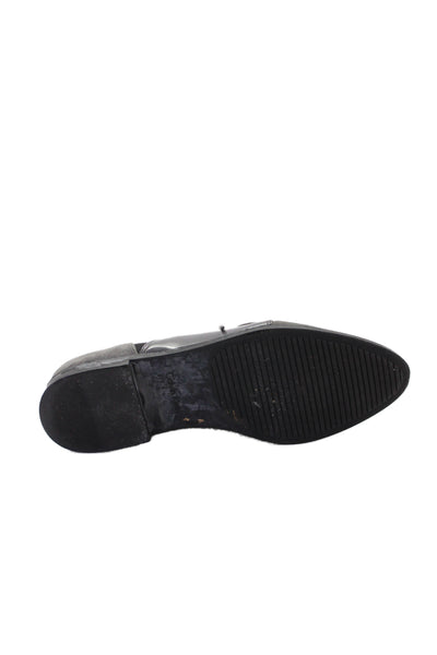 Calvin Klein Womens Suede Lace Up Darielle Oxford Flats Grey Size 6.5