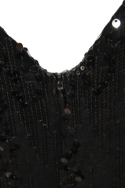 Hobbs London Women Sheath Dress Black Boat Neck Long Sleeve Size 8