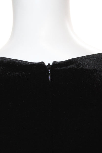 Hobbs London Womens Sheath Dress Black V-Neck Long Sleeve Mid-Calf Size 6