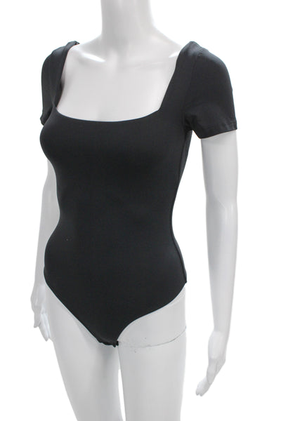 Babaton Womens One Piece Bodysuit Gray Nylon Modern Size S