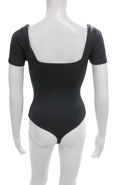 Babaton Womens One Piece Bodysuit Gray Nylon Modern Size S