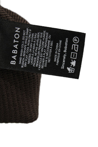 Babaton Womens Cropped Tank Brown Square Neck Sleeveless Size M