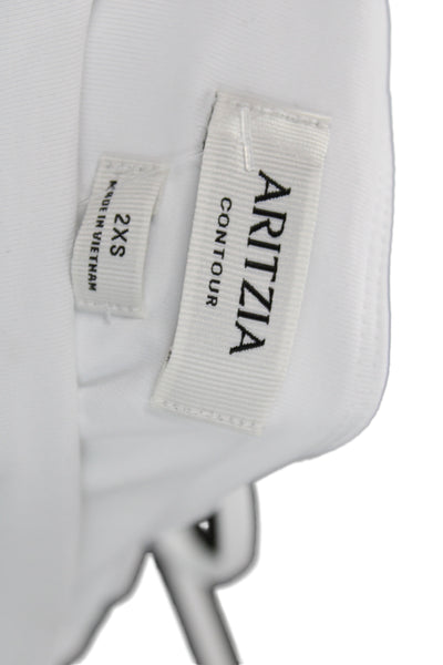 Aritzia Womens Bodycon White Sleeveless Square Neck Nylon Blend Dress Size 2XS
